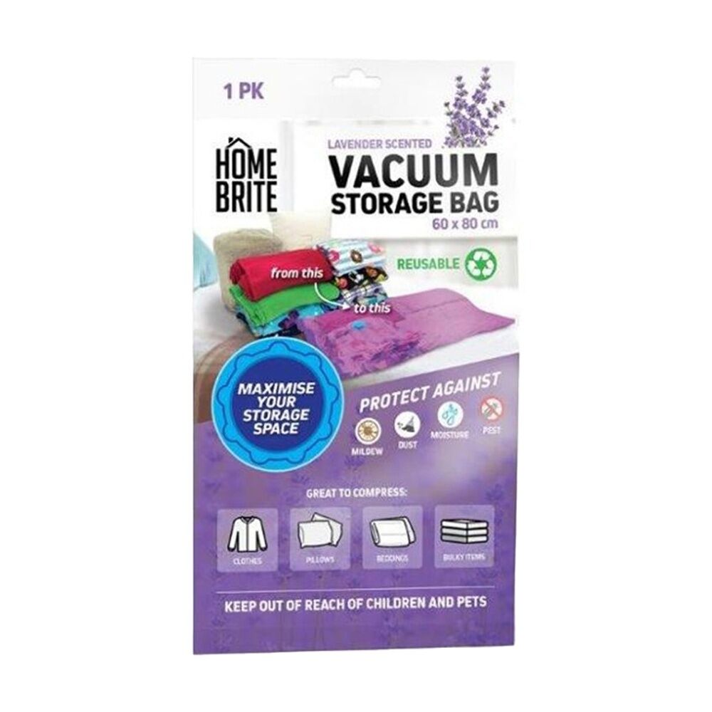12PK Braz Reusable Vacuum Sealed Clothes Storage Bag 60x80cm Scented Assorted