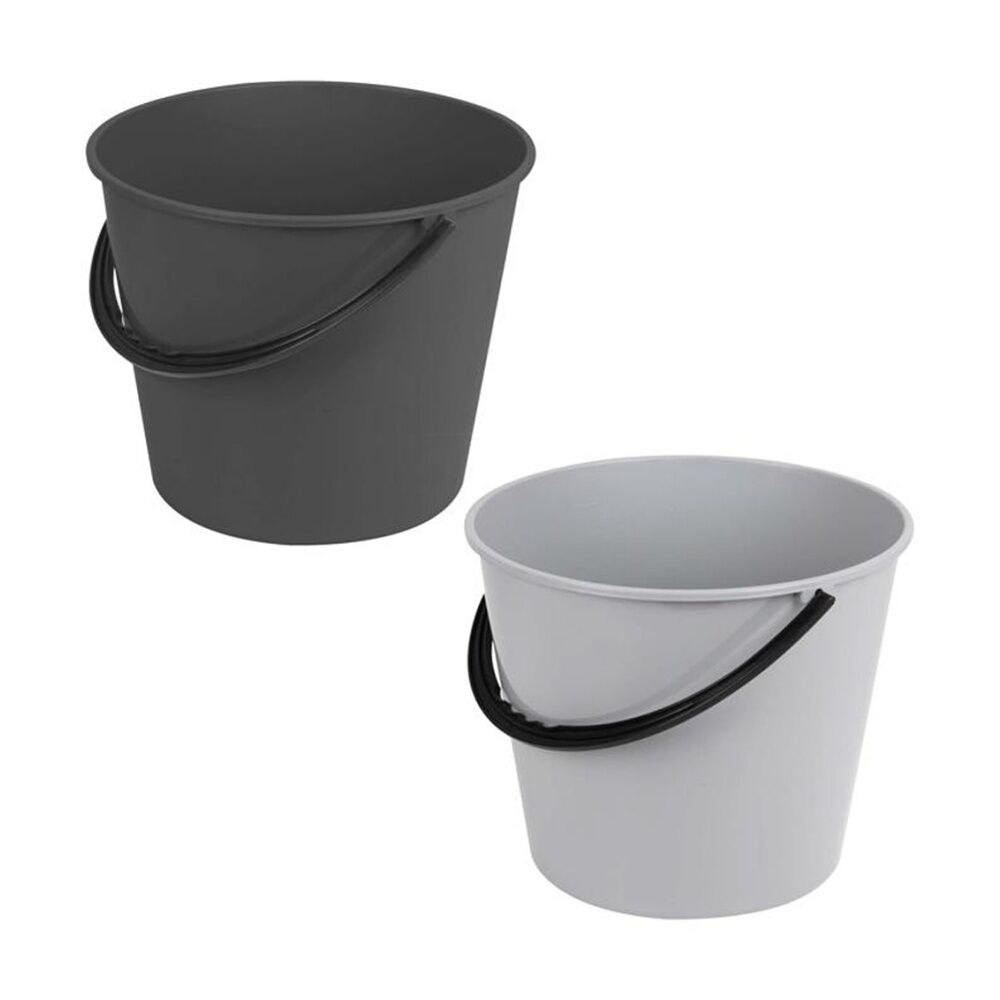 6PK Braz 9.3L Cleaninig Bucket W/ Handle 26x29x25cm Multi Colour Assorted