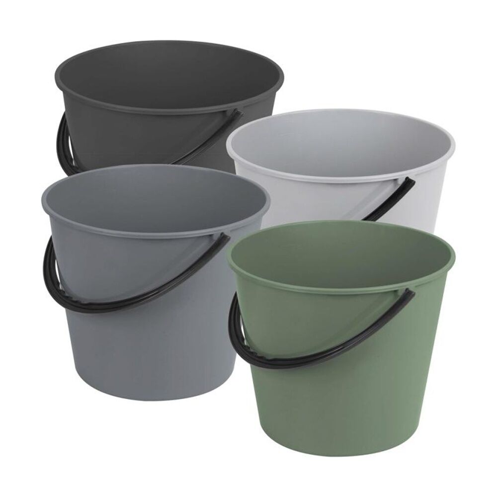6PK Braz 9.3L Cleaninig Bucket W/ Handle 26x29x25cm Multi Colour Assorted