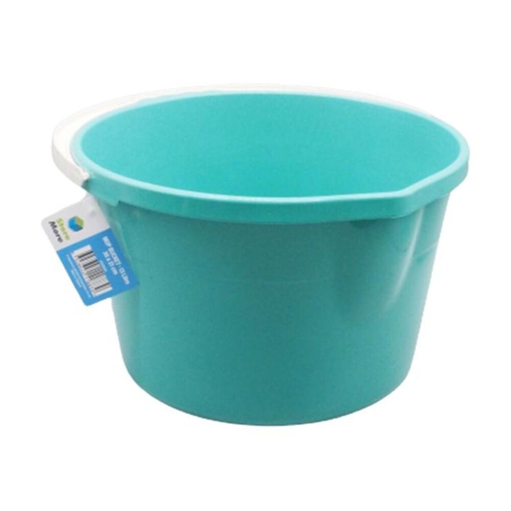 6PK Braz 13L Cleaning Mop Jumbo Bucket W/ Handle 36x21cm Multi Colour Assorted