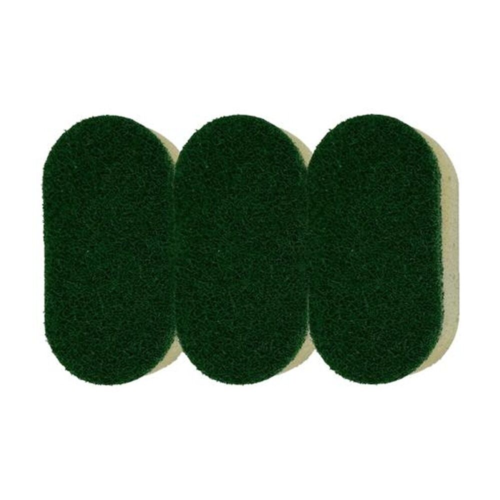 24x 3pc Braz Scrub Dish Sponge Brush Refil Set Accessory Green