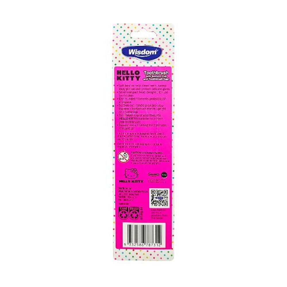 12PK Wisdom Licensed Hello Kitty Kids Soft Bristles Toothbrush Blue