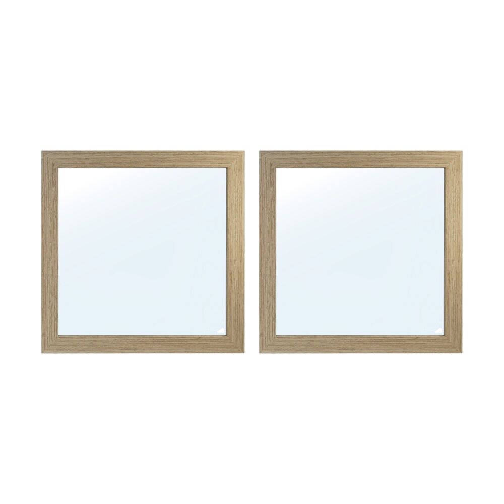 2PK Jemark Grace Wall Mounted Mirror Home Decoration 35x35cm Natural