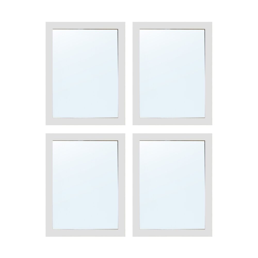 4PK Jemark Grace Wall Mounted Mirror Home Decoration 35x45cm White