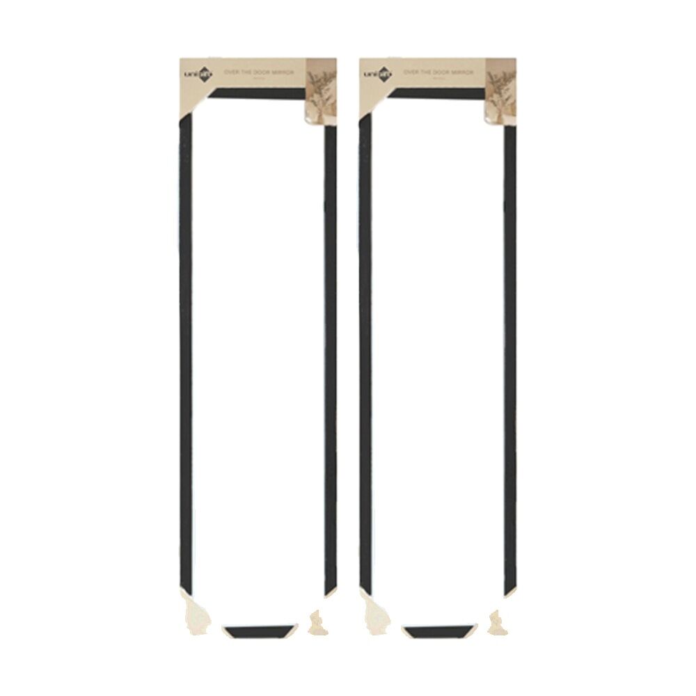 2PK Unigift Textured Look Over Door Hanging Mirror Home Decoration Assorted