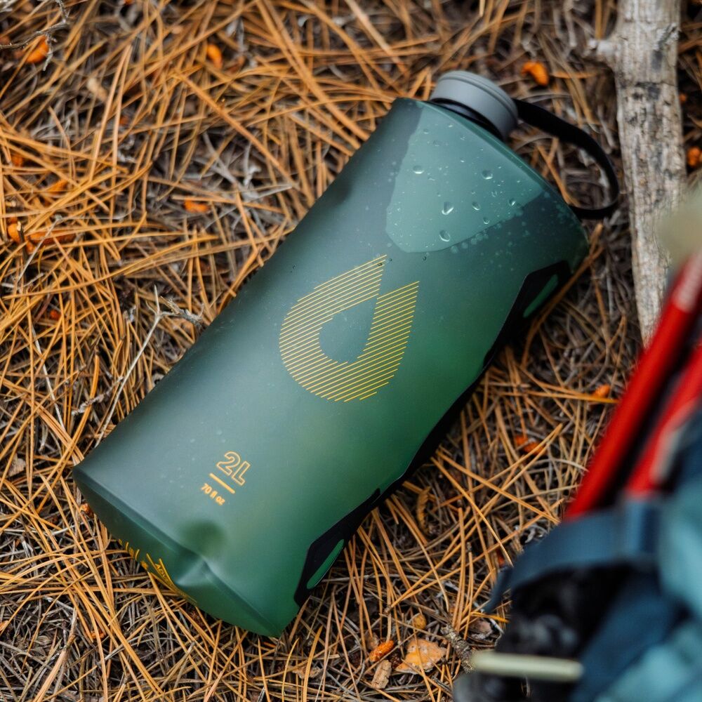 Hydrapak Seeker Water Storage Drinking Bottle Bag 2L Sage Green