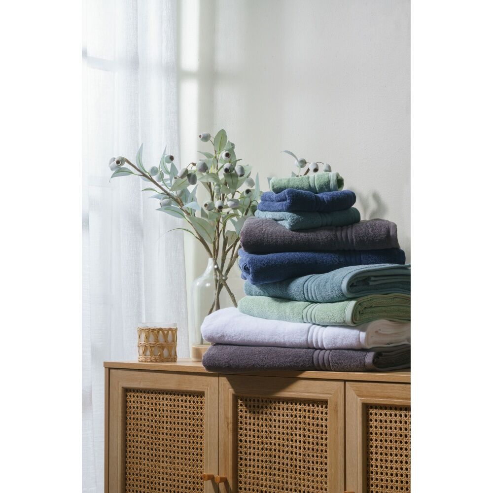 4pc Onkaparinga Flinders Premium Cotton Hand Towel Set 600GSM Eucalyptus