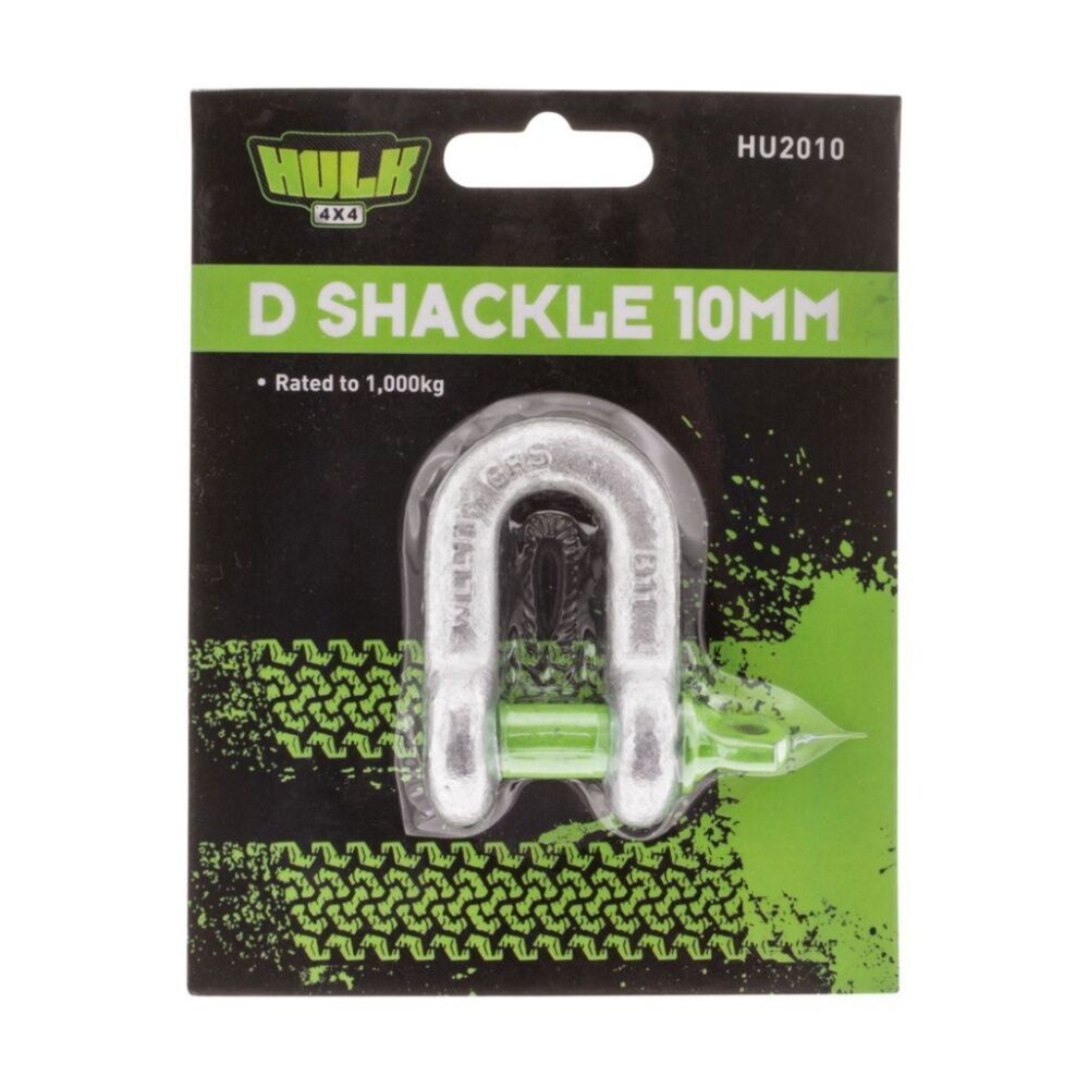 8PK Hulk 4X4 D Shackle 10mm 1,000kg Heavy Duty Load Rated Secure Connection