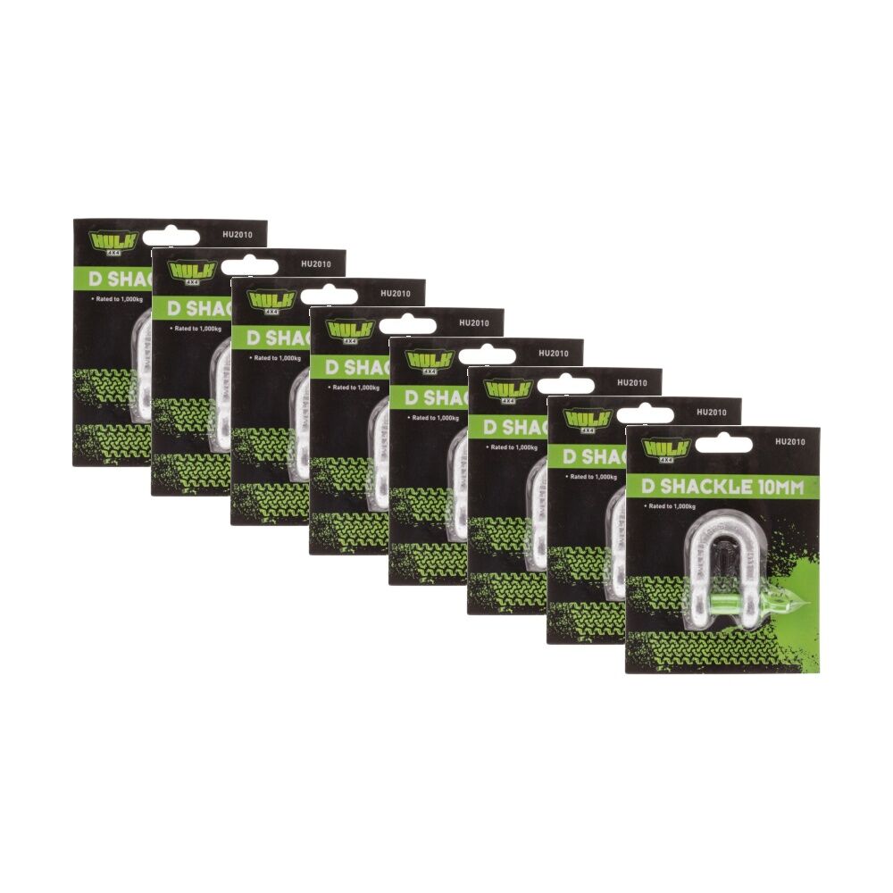8PK Hulk 4X4 D Shackle 10mm 1,000kg Heavy Duty Load Rated Secure Connection