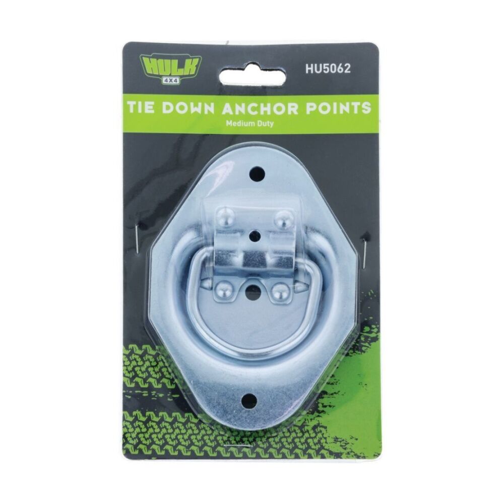 6PK Hulk 3pc 4X4 Medium Duty Recessed Tie Down Anchor Points Set
