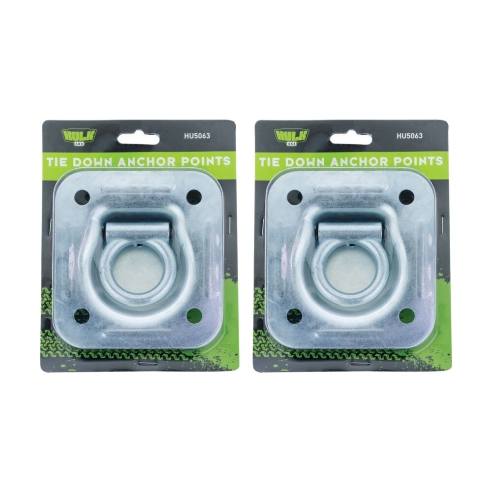 2PK Hulk 2pc 4X4 Medium Duty Recessed Tie Down Anchor Points Set