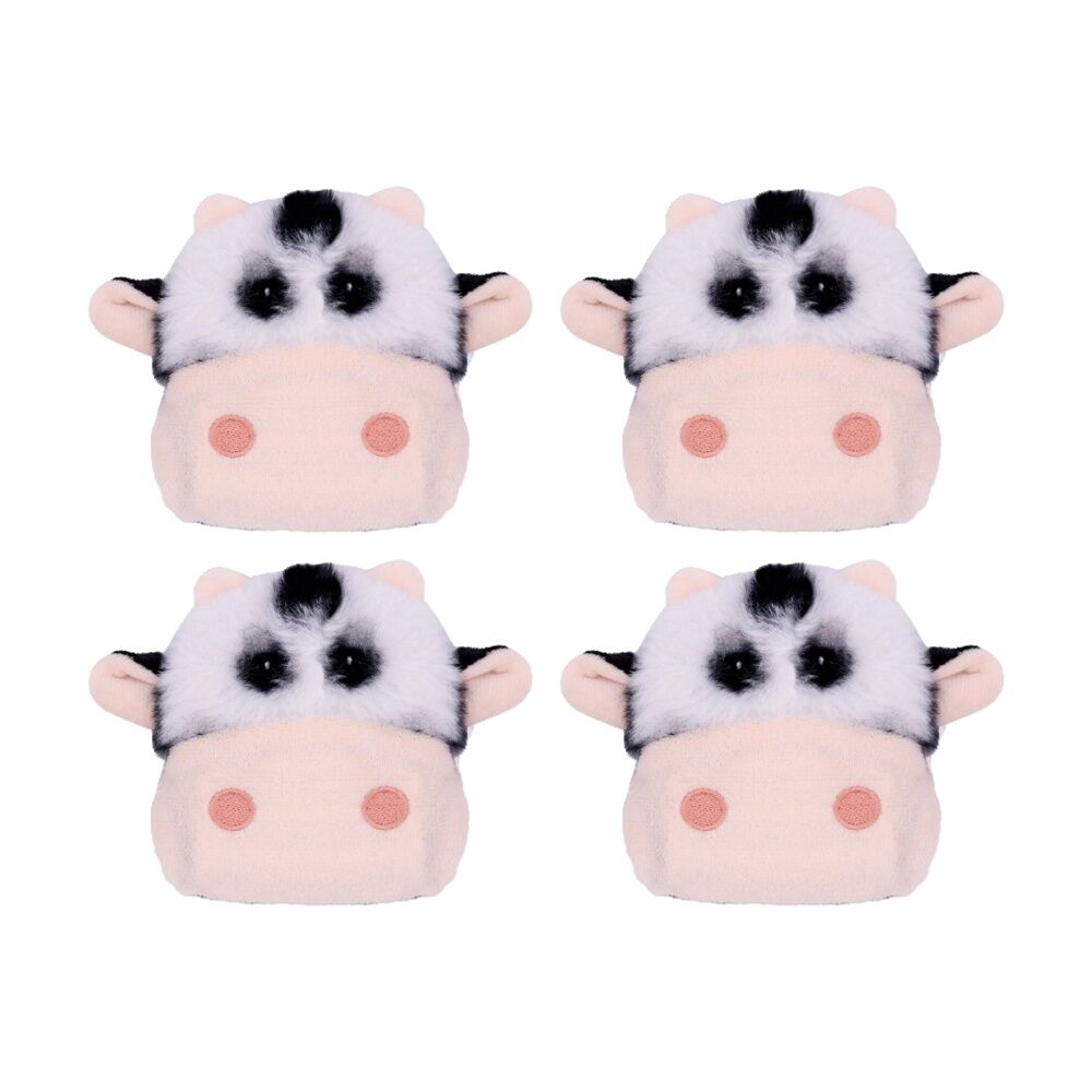 4PK Toasty Hugs Daisy Cow Hand Warmer Heat Pack White Black 10x10x2cm