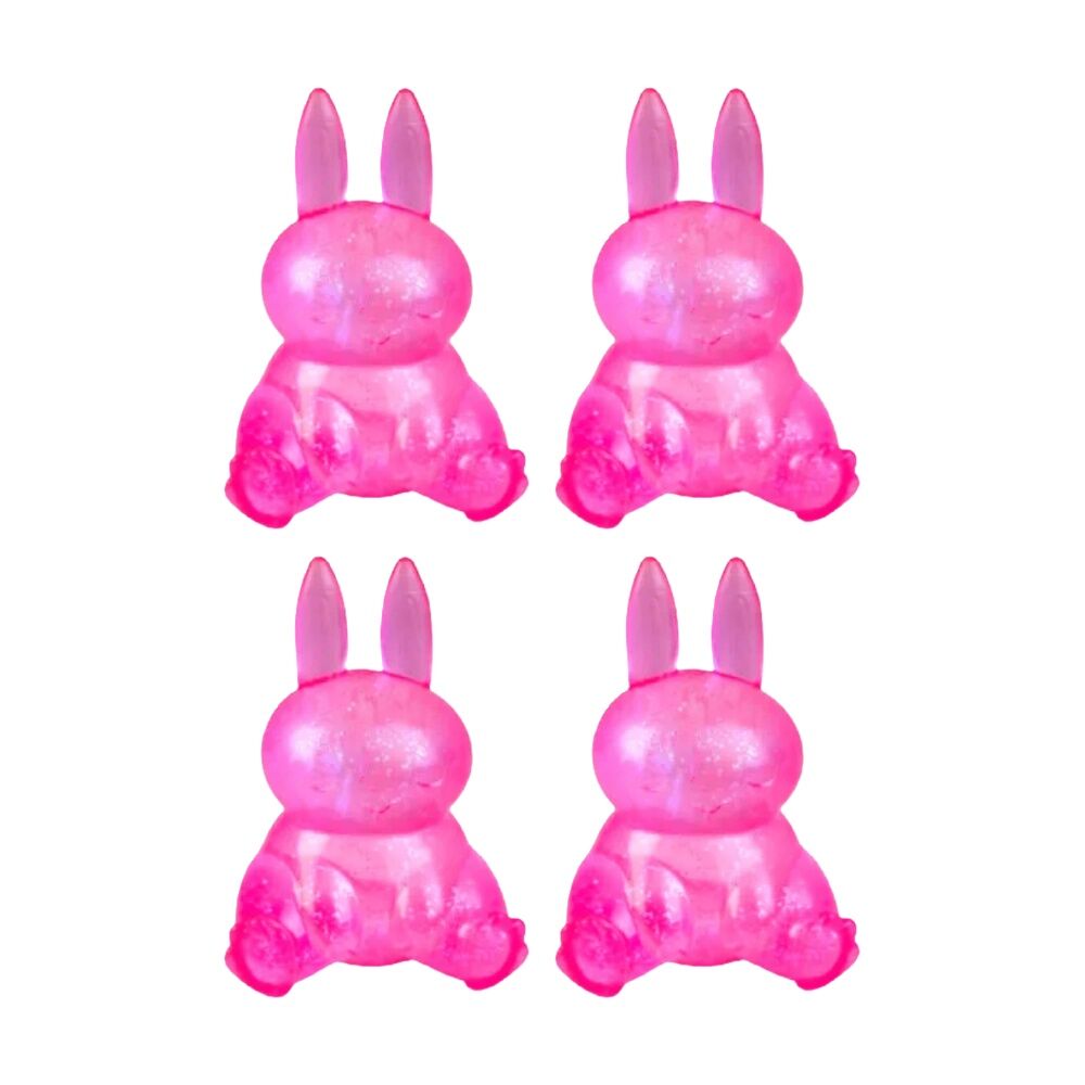 4PK Smooshos Super Squeeze Glow-In-The-Dark Bunny Soft Squishy Toy Assorted