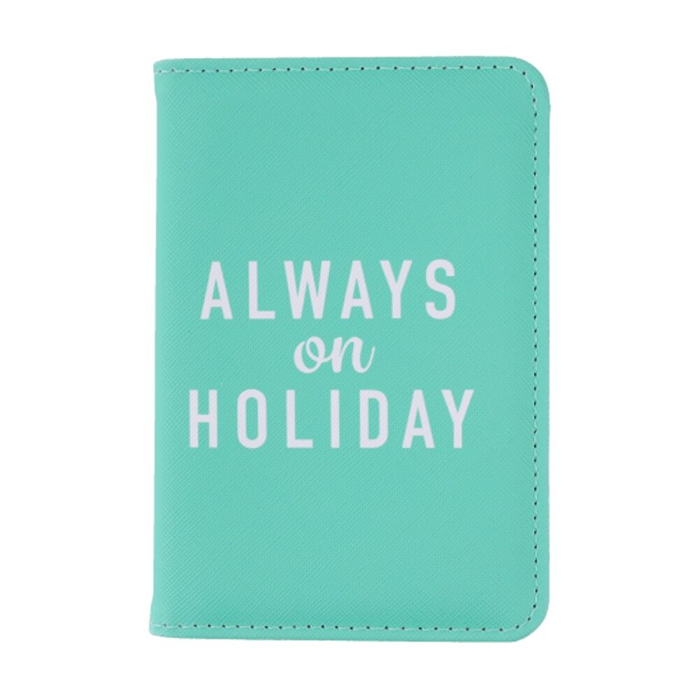 iPack Always On Holiday Passport Holder RFID Travel Green 14.1x9.5cm
