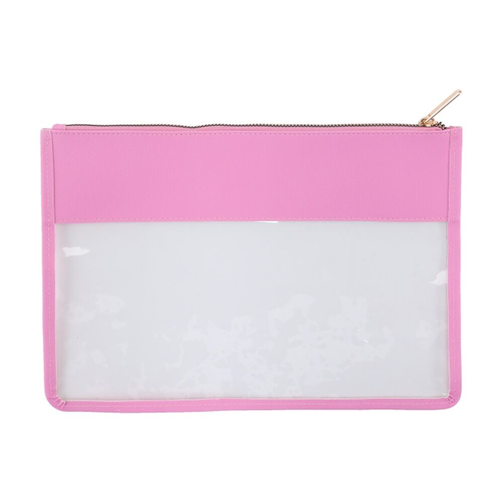 2x3pc iPack Pouch Set Clear Zip Closure Multi-Colour Travel 20.3x29.2cm