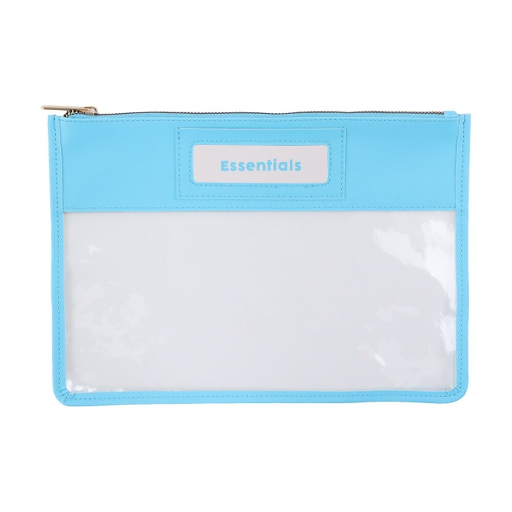 2x3pc iPack Pouch Set Clear Zip Closure Multi-Colour Travel 20.3x29.2cm