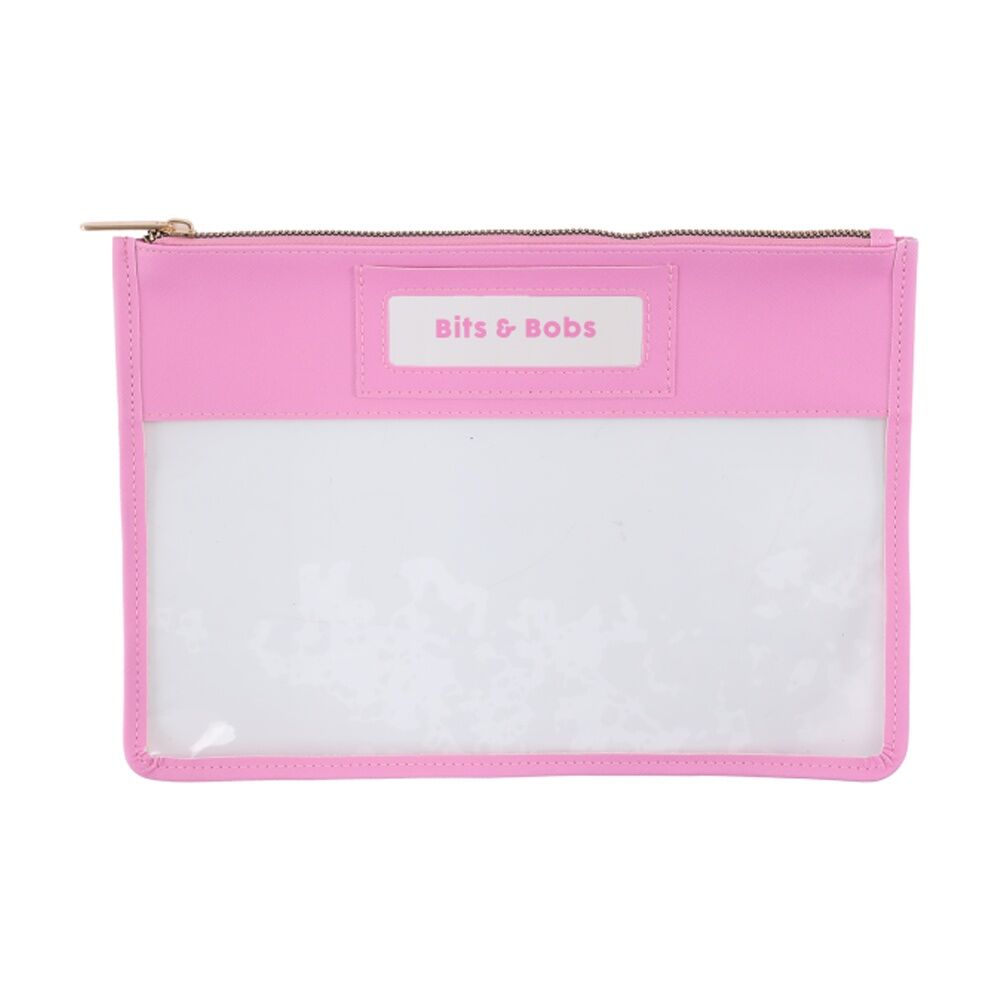 2x3pc iPack Pouch Set Clear Zip Closure Multi-Colour Travel 20.3x29.2cm