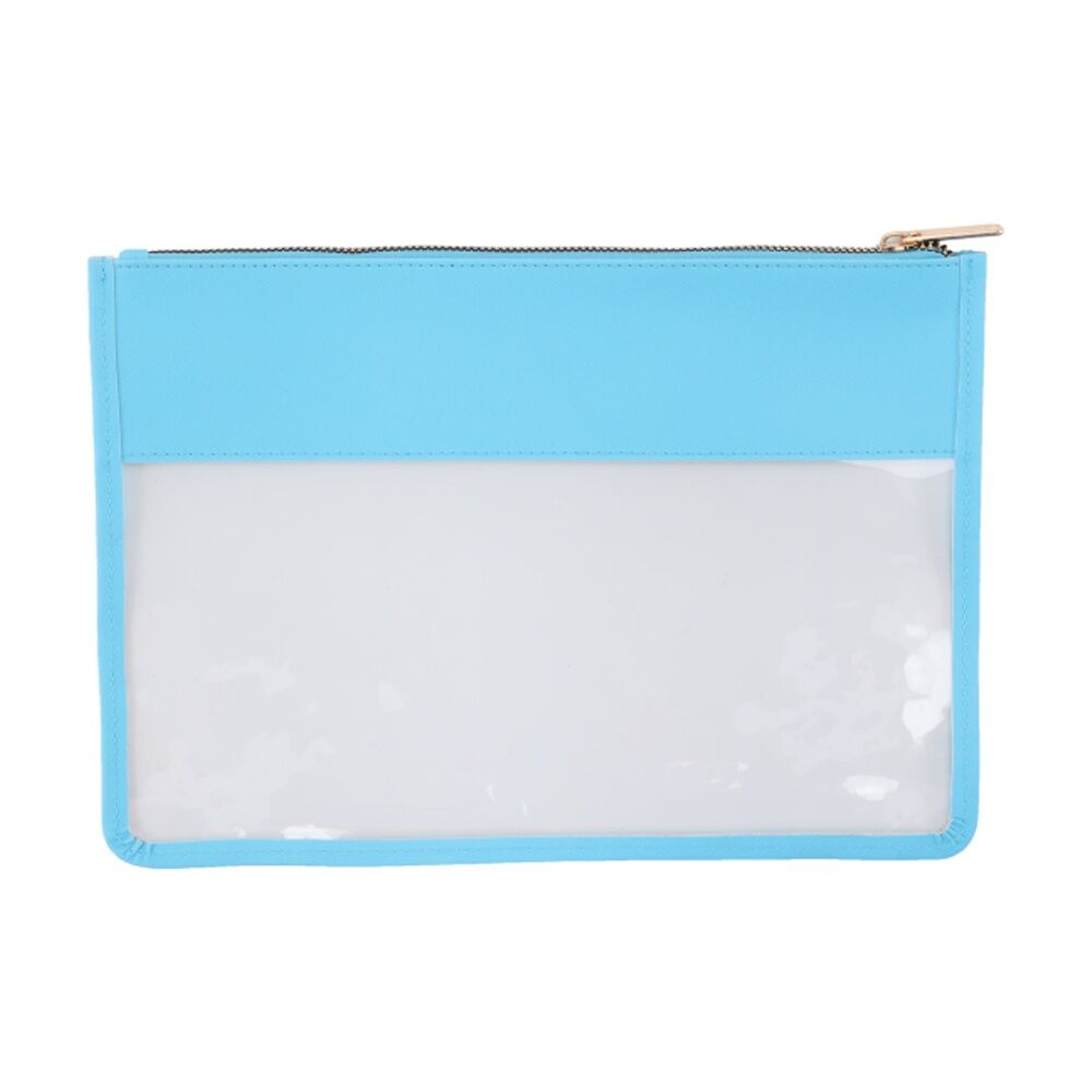 2x3pc iPack Pouch Set Clear Zip Closure Multi-Colour Travel 20.3x29.2cm
