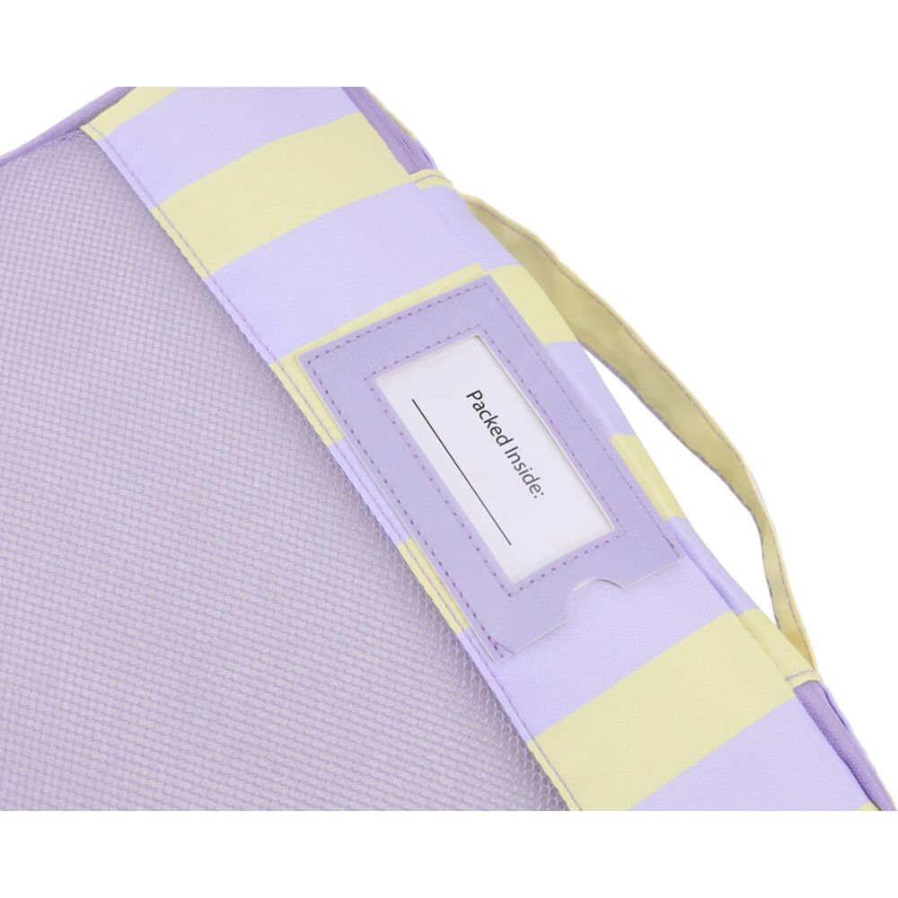 5pc iPack Strip Packing Cube Set Travel Purple And Yellow 38x28x7cm