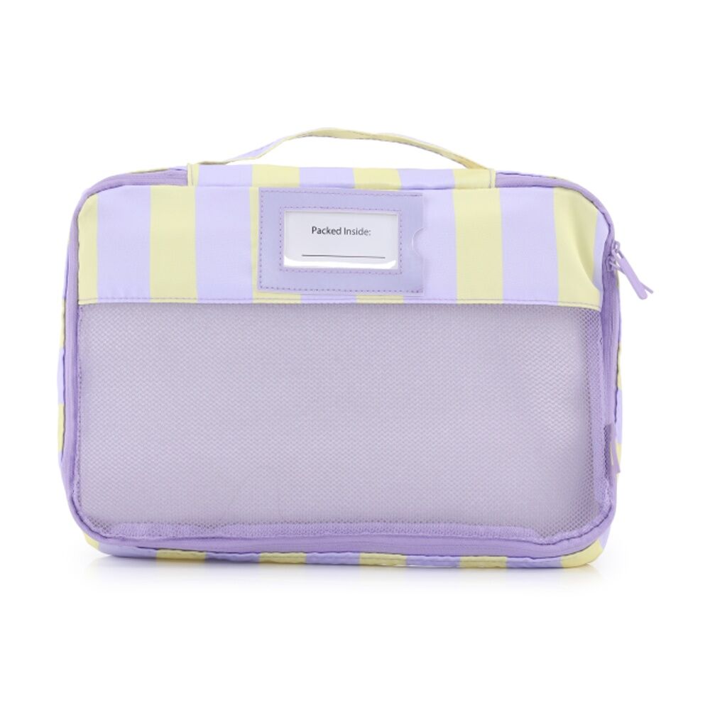 2x5pc iPack Strip Packing Cube Set Travel Purple And Yellow 38x28x7cm