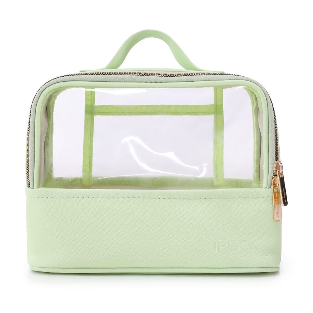 iPack Travel Beauty Bag Organiser Green 22.86x17.78x11.5cm