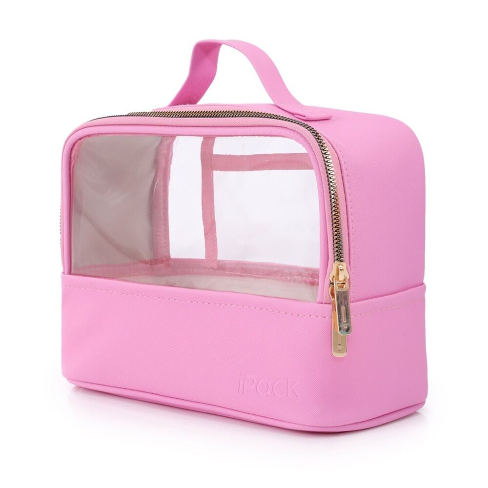 2PK iPack Travel Beauty Bag Organiser Pink 22.86x17.78x11.5cm