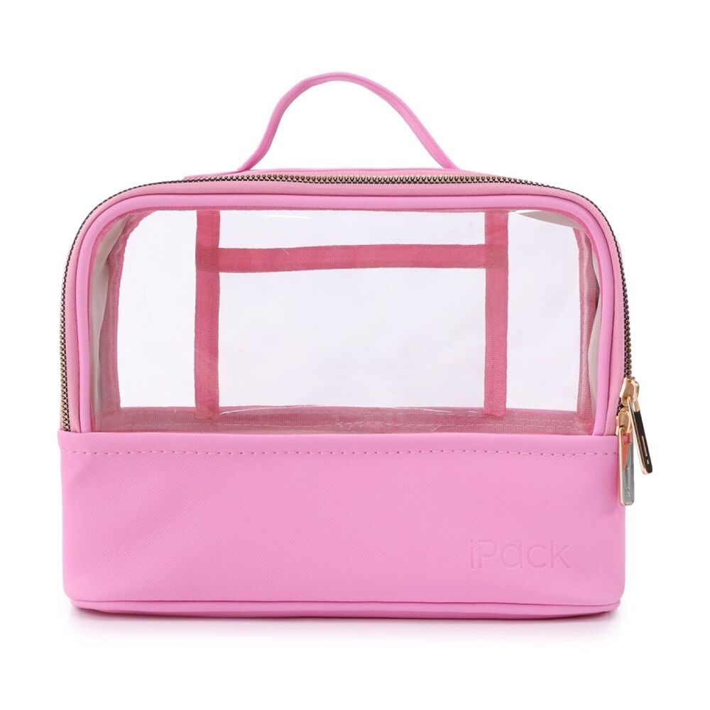 2PK iPack Travel Beauty Bag Organiser Pink 22.86x17.78x11.5cm