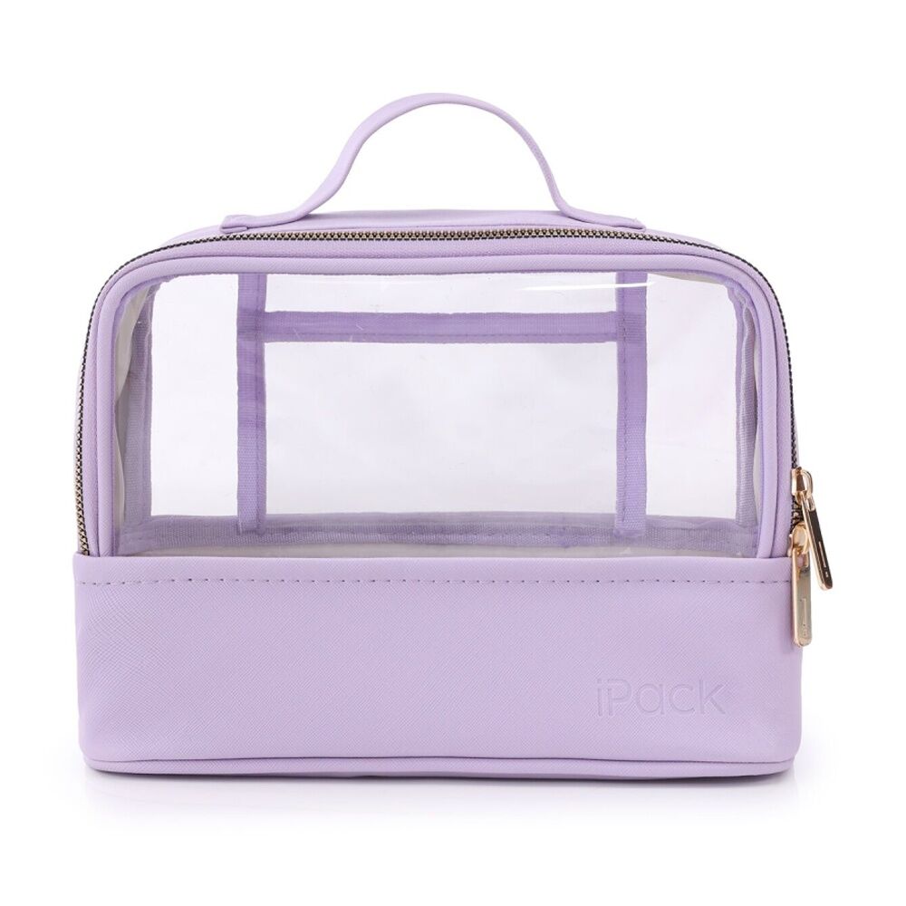 iPack Travel Beauty Bag Organiser Purple 22.86x17.78x11.5cm