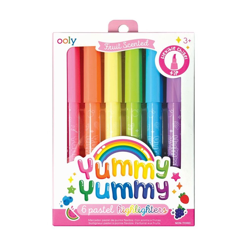 2x 6pc Ooly Highlighters Yummy-Yummy Pastel Scented Kids Art Activity Set 3y+