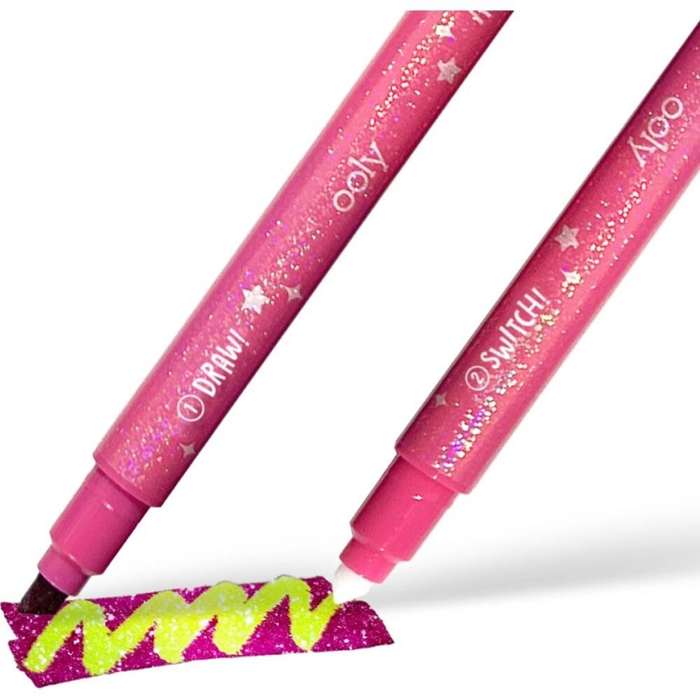 2x 12pc Ooly Switcheroo Sparkle Markers Double-Ended Glitter Colour-Changer Set