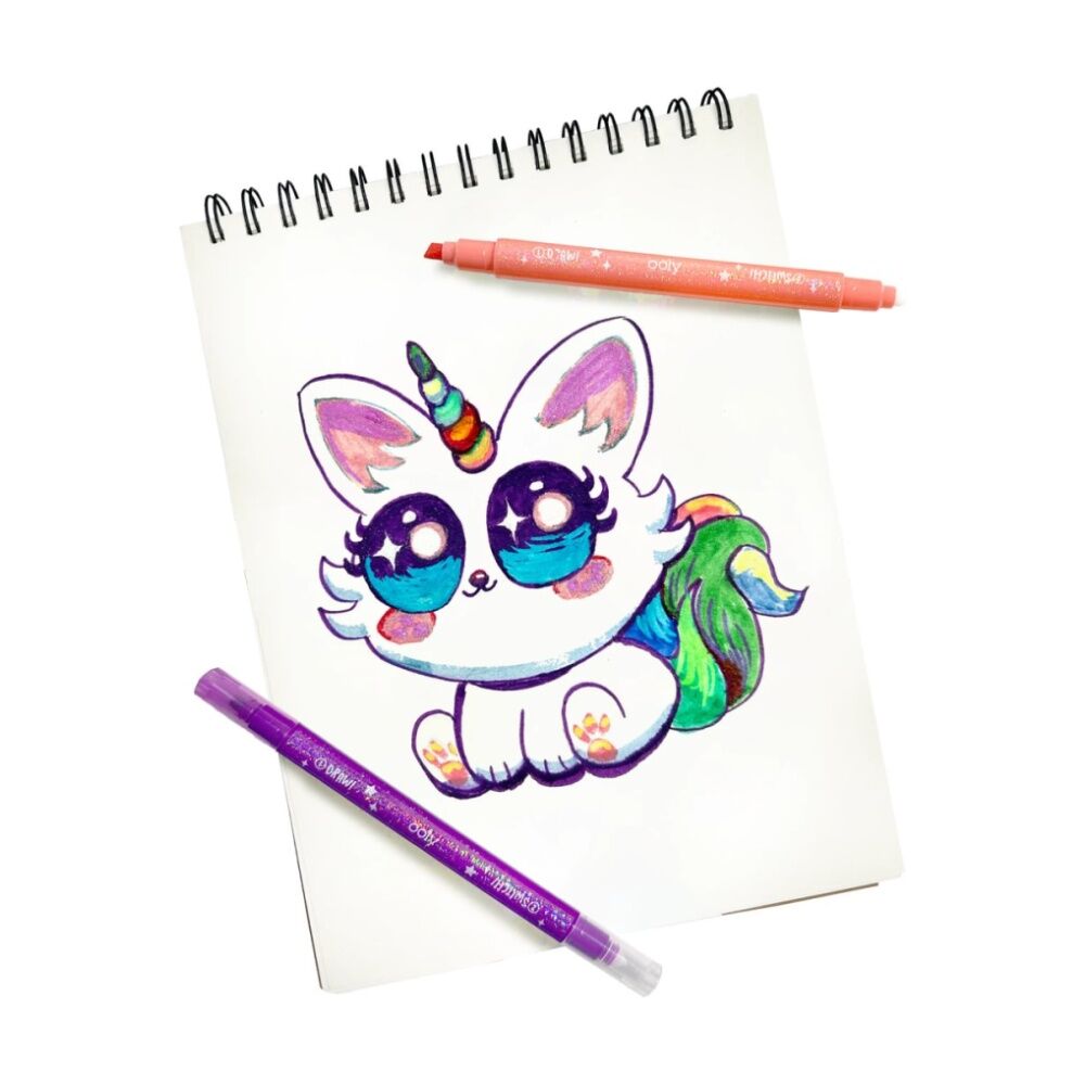 2x 12pc Ooly Switcheroo Sparkle Markers Double-Ended Glitter Colour-Changer Set