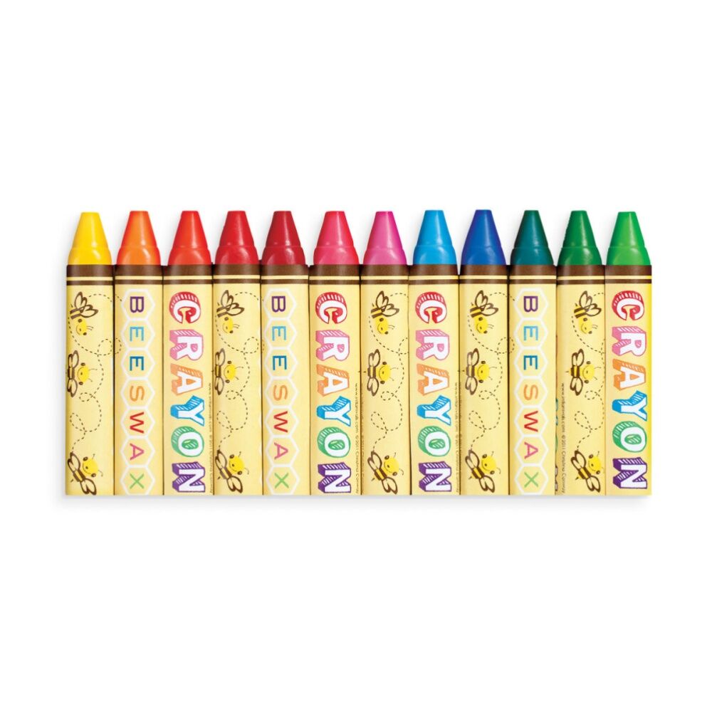 12pc Ooly Crayons Brilliant Bee Triangular Ergonomic Kids Activity Set 3+