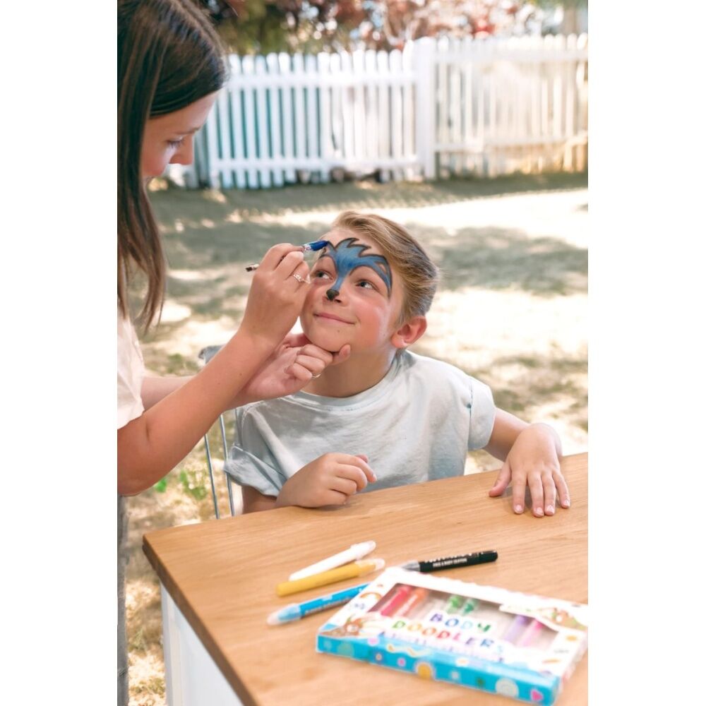 12pc Ooly Markers Face & Body Doodlers Vibrant Colours Skin-Safe Kids Set 4y+