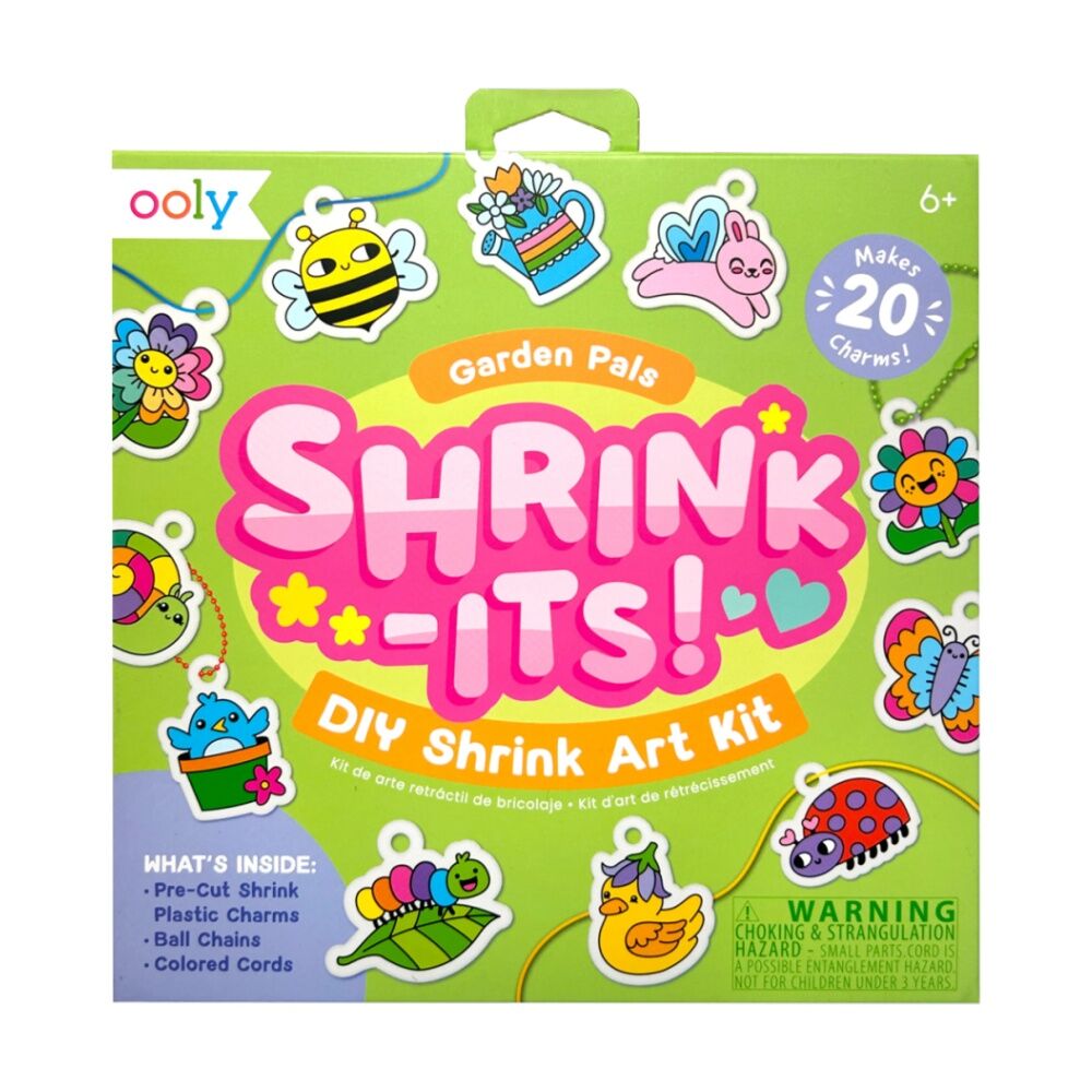 Ooly Shrink-its Garden Pals DIY Shrink Art Kit Makes 20 Charms Kids Activity