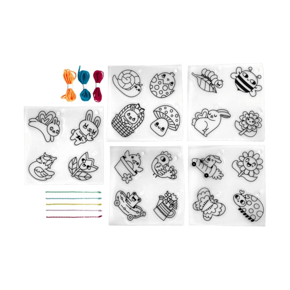 Ooly Shrink-its Garden Pals DIY Shrink Art Kit Makes 20 Charms Kids Activity