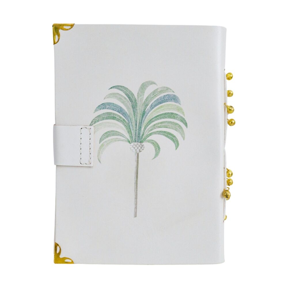 2PK LVD Leather Palm Tree My Journal Writing Notebook Blue/Green 13x18cm