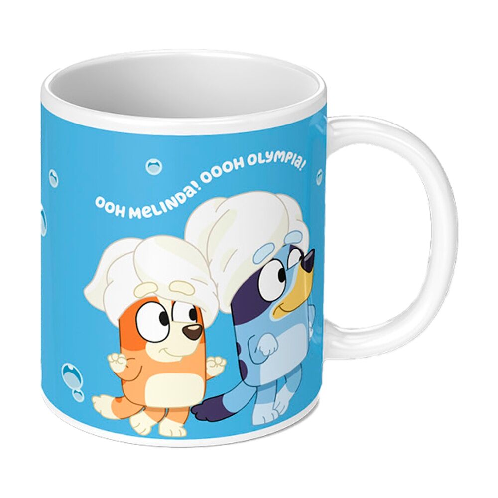 3PK Bluey We Are Fancy Ceramic Hot & Cold Coffee Drinking Mug Blue White
