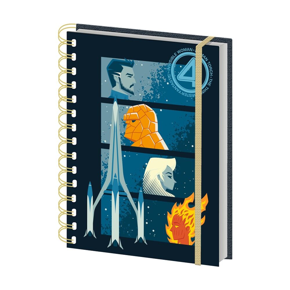 10PK Marvel MCU The Fantastic Four Characters Grid Spiral Notebook A5 21x16cm