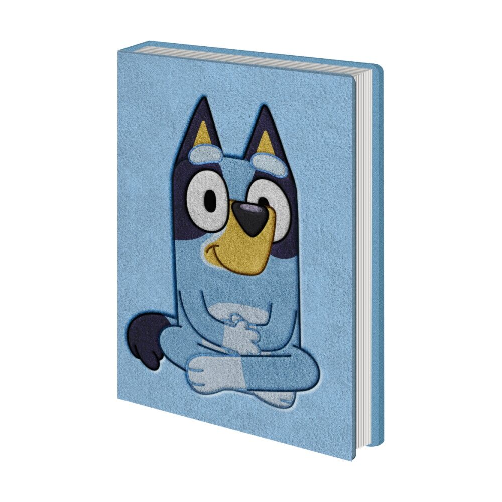 2PK Bluey Plush Blue Hard Cover Kids Writing Notebook Lined A5 21x16cm