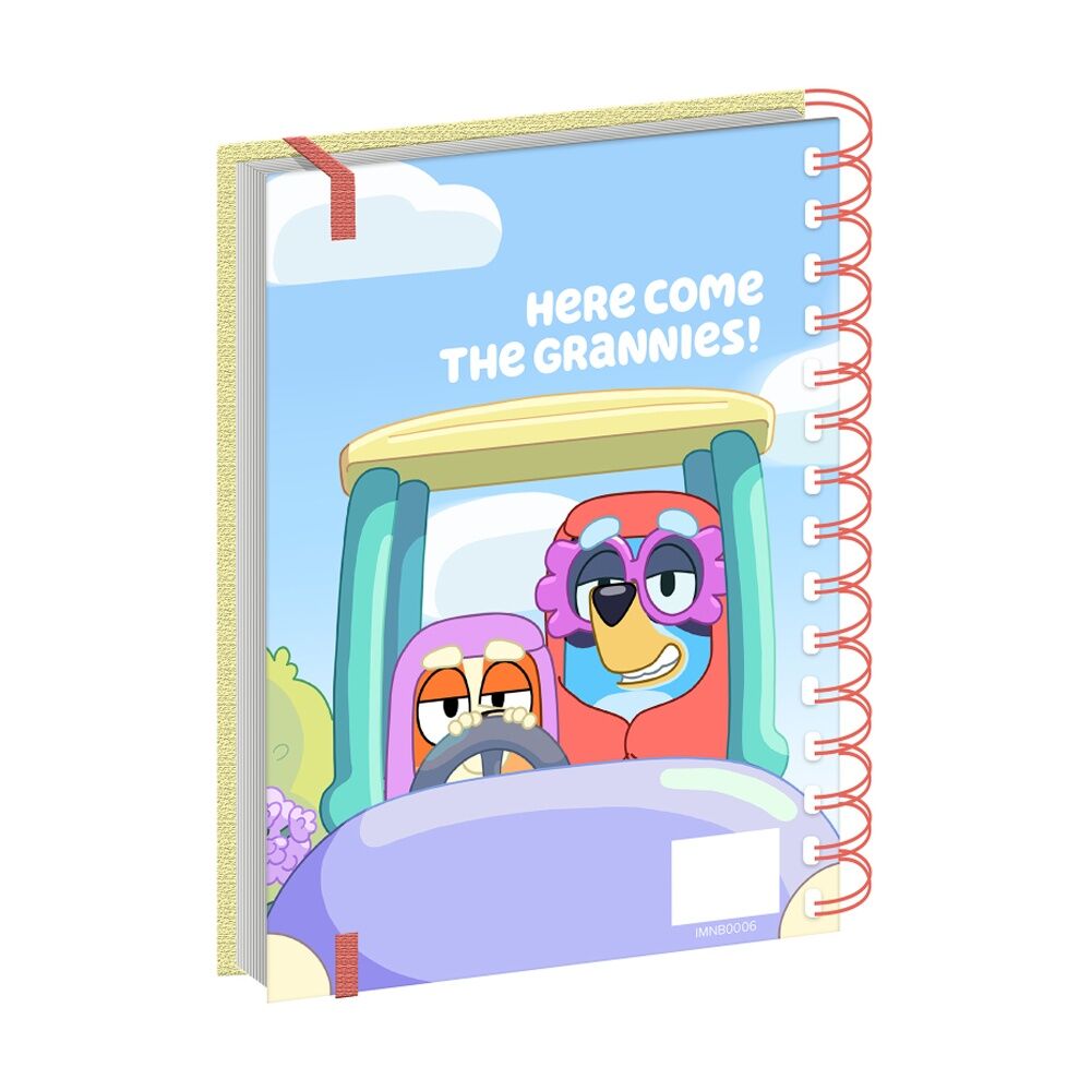5PK Bluey Grannies Wiro Spiral Kids Writing Notebook Lined A5 21x16cm