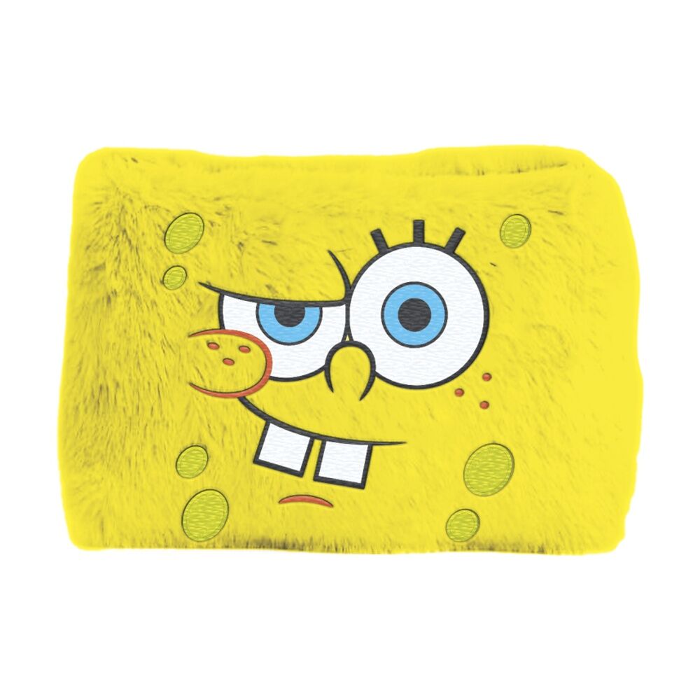 4PK Spongebob Plush Zippered Stationary Pencil Case Rectangle Yellow