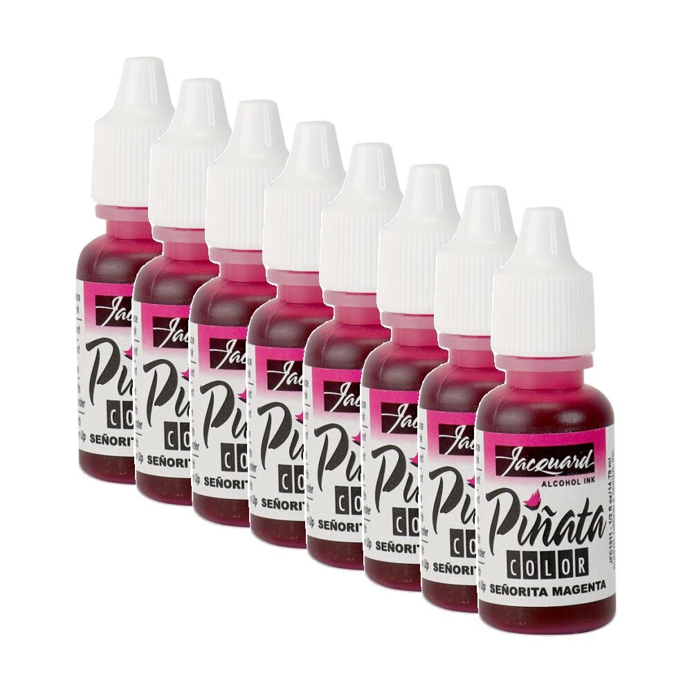 8PK Jacquard Pinata Colours 14ml Acrylic Paint Art/Craft - Senorita Magenta