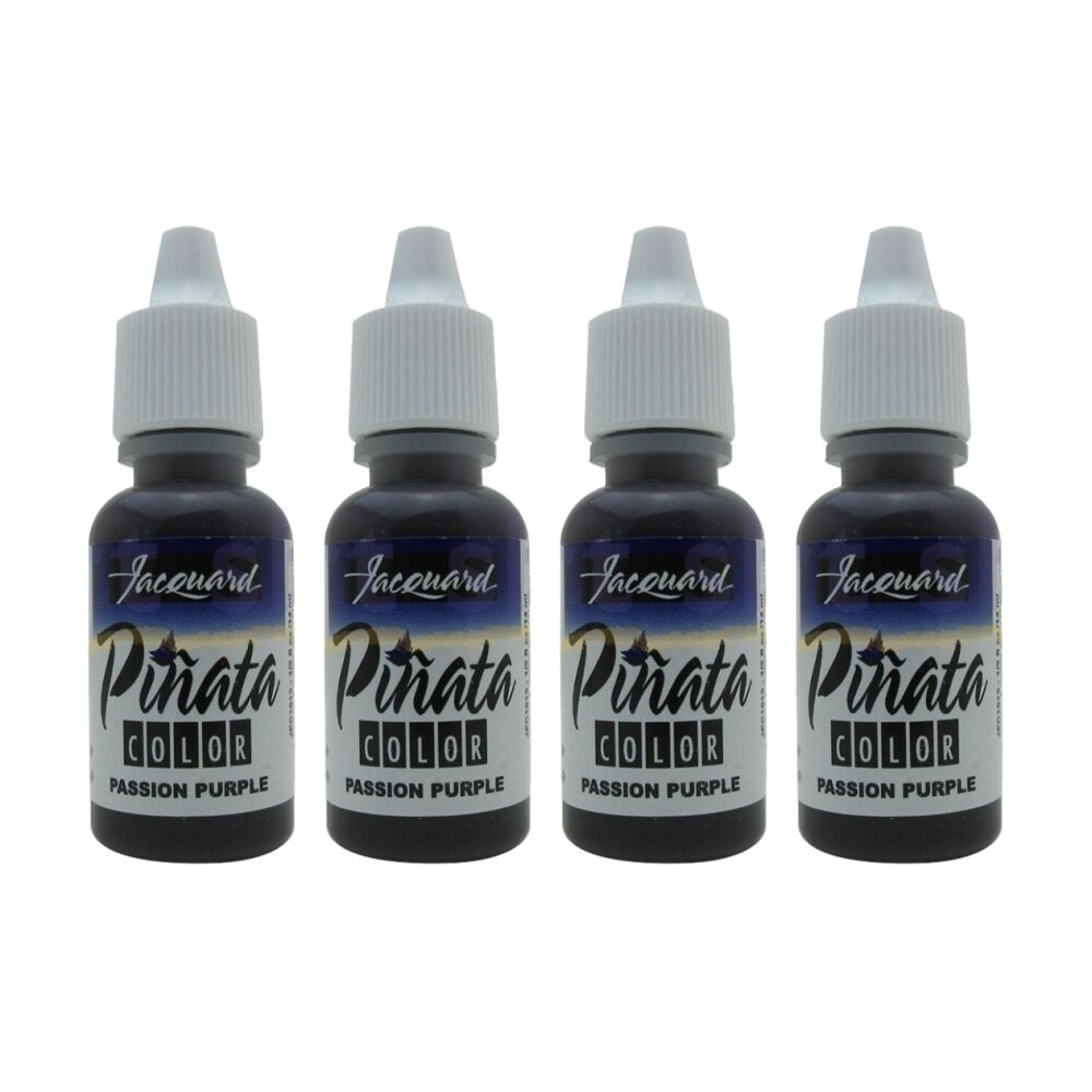 4PK Jacquard Pinata Colours 14ml Acrylic Paint Art/Craft - Passion Purple