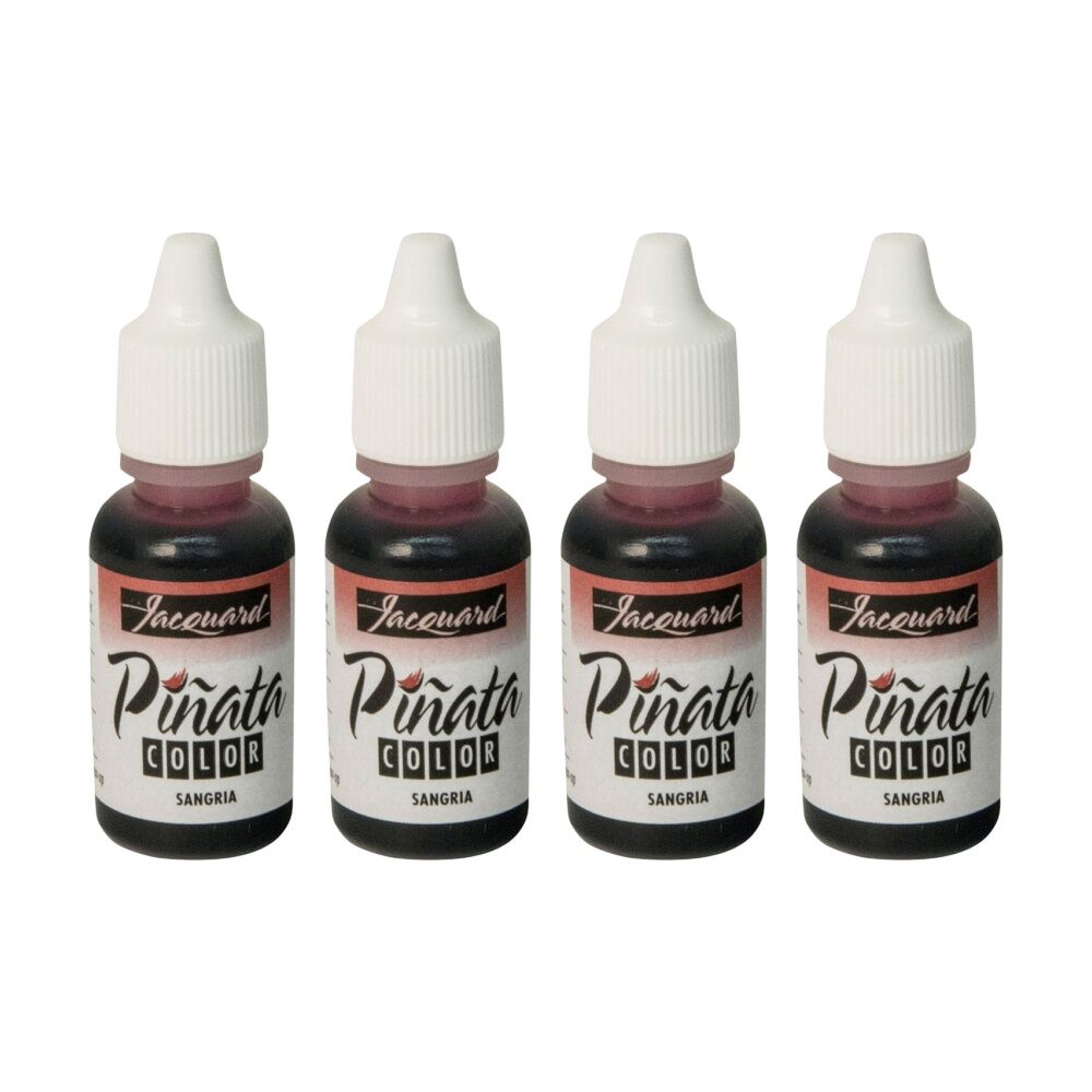 4PK Jacquard Pinata Colours 14ml Acrylic Paint Art/Craft - Sangria
