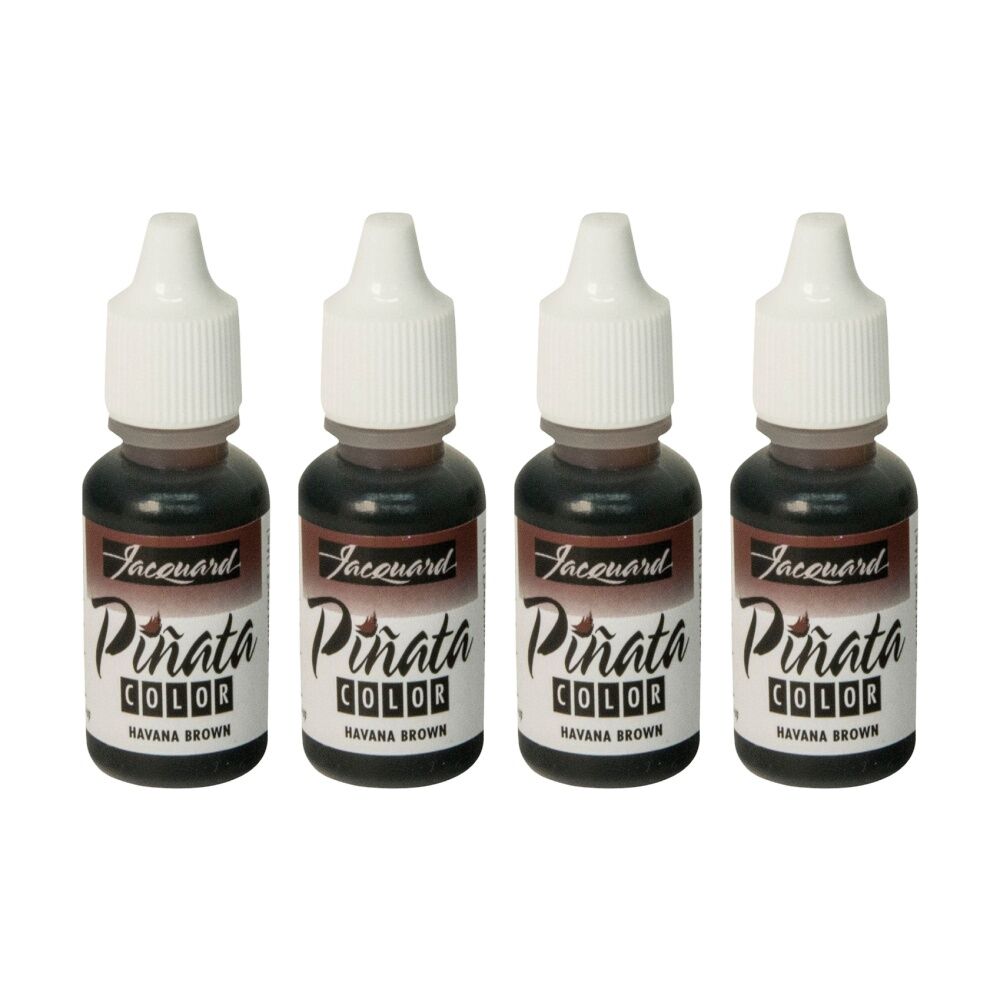 4PK Jacquard Pinata Colours 14ml Acrylic Paint Art/Craft - Havanna Brown