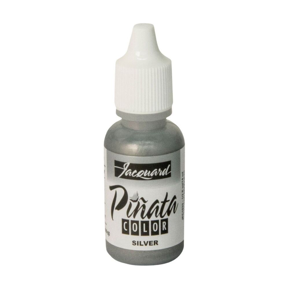 8PK Jacquard Pinata Colours 14ml Acrylic Paint Art/Craft - Silver