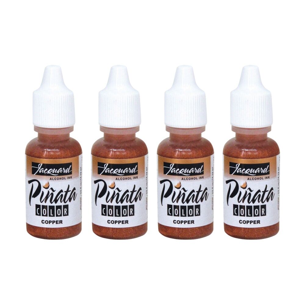4PK Jacquard Pinata Colours 14ml Acrylic Paint Art/Craft - Copper