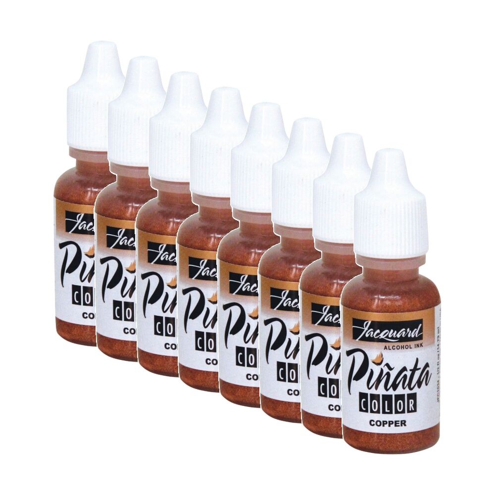 8PK Jacquard Pinata Colours 14ml Acrylic Paint Art/Craft - Copper