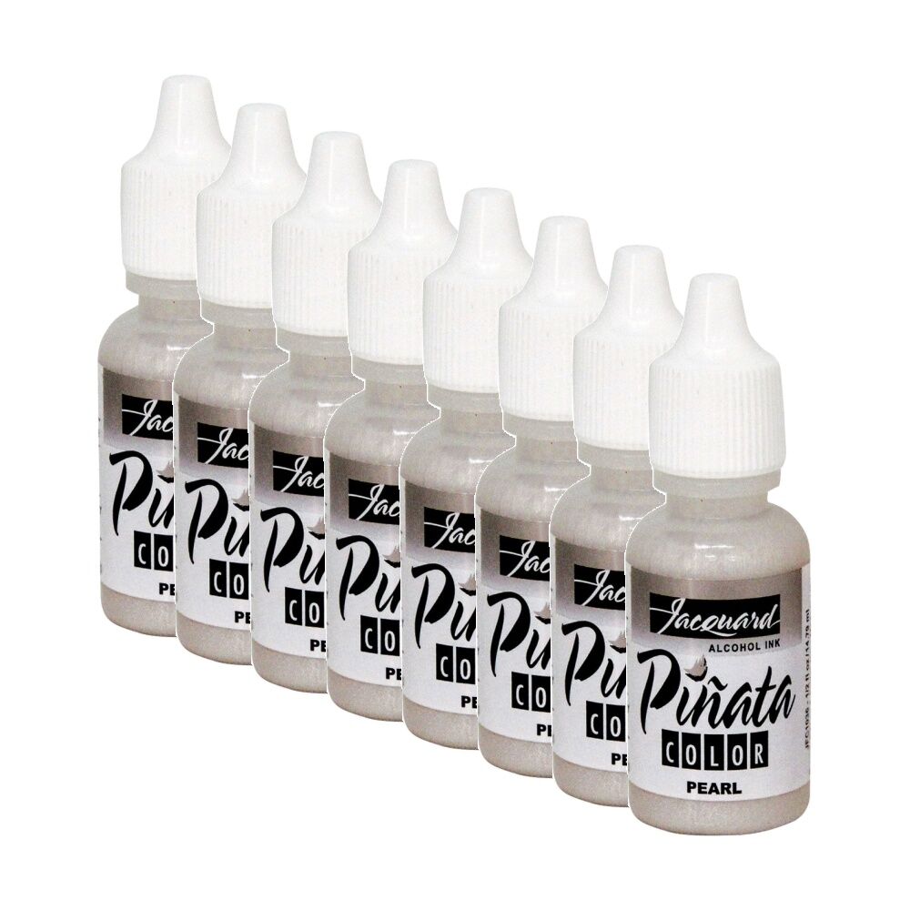 8PK Jacquard Pinata Colours 14ml Acrylic Paint Art/Craft - Pearl