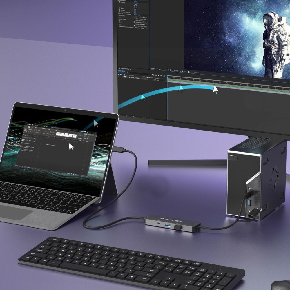 J5Create Wormhole Switch Display Sharing Hub For Windows-to-Windows Devices